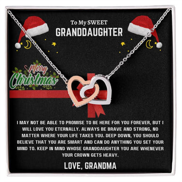 To My Sweet Granddaughter - Interlocking Hearts Necklace Gift Set - SLDDL0049 - Sunshine Letters Co